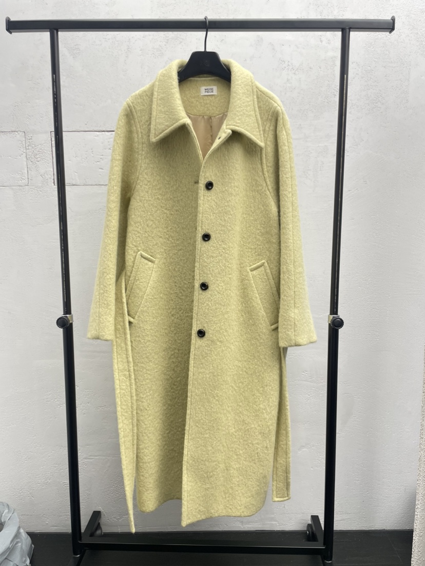KARE/WEREPIECE東大門㊣實拍女裝新款25秋冬中長款大衣含腰帶羊駝長款KARE/WEREPIECE中長款大衣圖色1