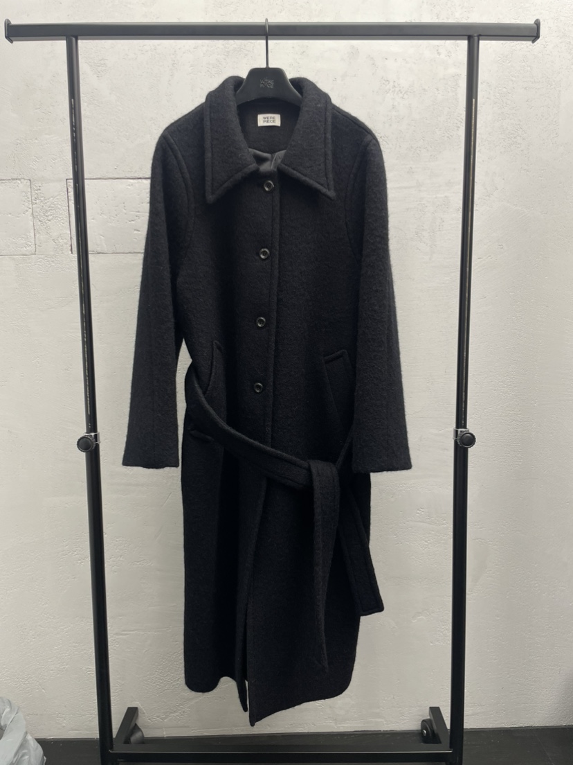 KARE/WEREPIECE東大門㊣實拍女裝新款25秋冬中長款大衣含腰帶羊駝長款KARE/WEREPIECE中長款大衣圖色3