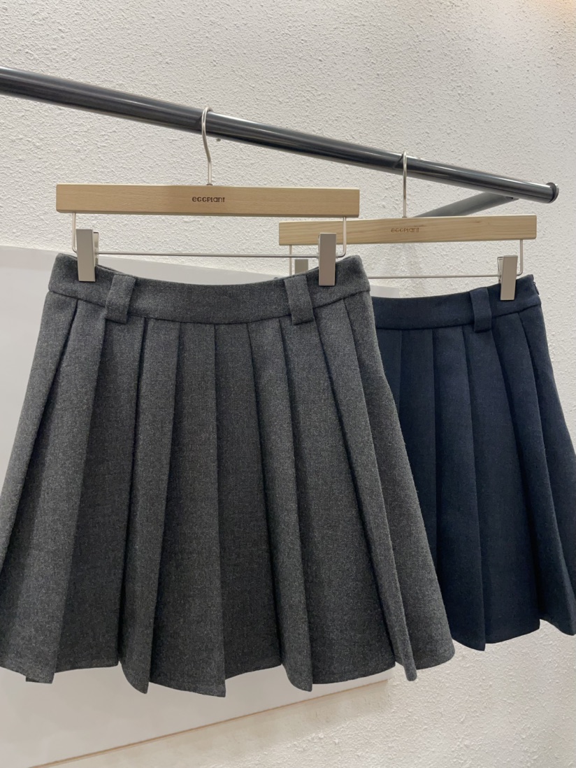 EGGPLANT東大門㊣代購女士新品25秋冬真品時尚休閑熱賣短裙EGGPLANT短裙