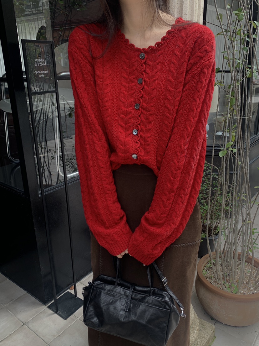 LOGARDEN韓國直郵㊣女士新款推薦25秋冬真品人氣休閑針織衫LO GARDEN針織衫圖色2