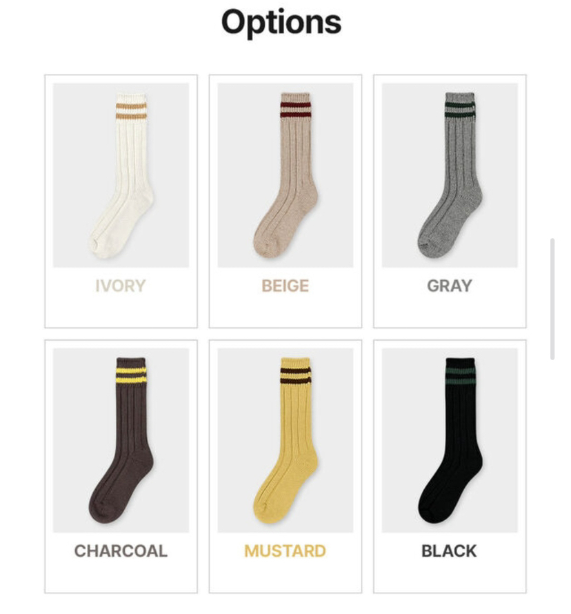 MU:TI韓國直郵㊣女裝新品時尚休閑熱賣真品職業25秋冬人氣襪子MU:TI襪子