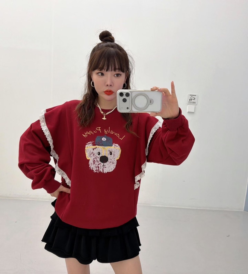 LOVABLE東大門㊣直郵女士新品推薦熱賣休閑真品人氣職業衛衣LOVABLE衛衣