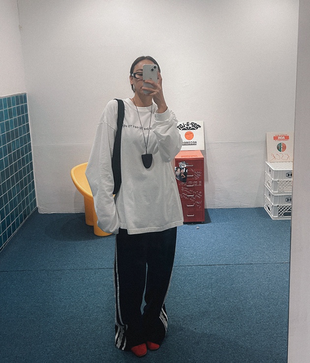 COME OPEN韓國代購㊣女士新品人氣25秋冬休閑褲天鵝絨蕾絲COMP-(COME OPEN)休閑褲