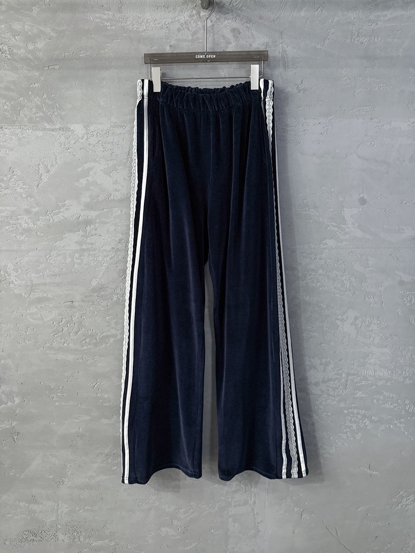 COME OPEN韓國代購㊣女士新品人氣25秋冬休閑褲天鵝絨蕾絲COMP-(COME OPEN)休閑褲圖色2