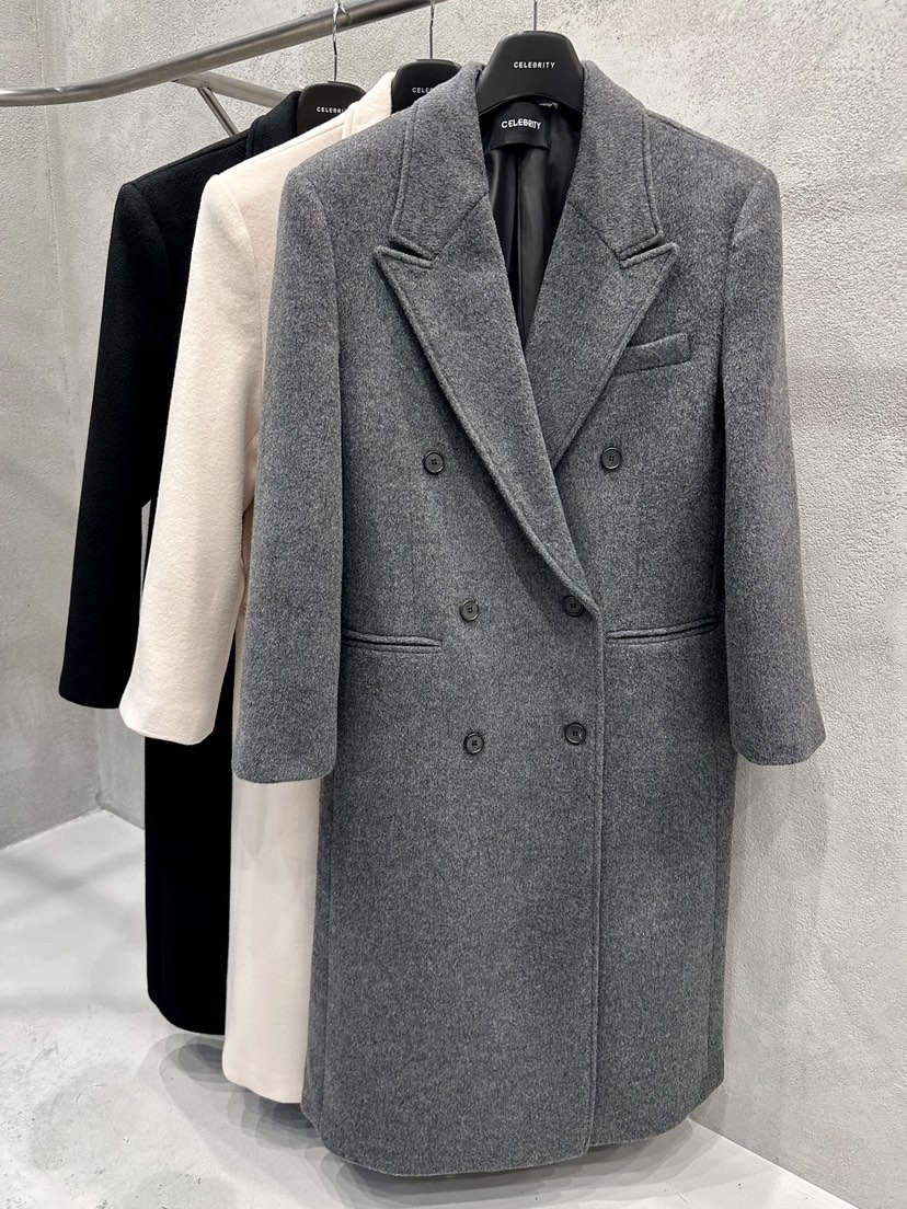 CELEBRITY-A東大門㊣實拍女士新款職業時尚休閑中長款大衣CELEBRITY-A中長款大衣