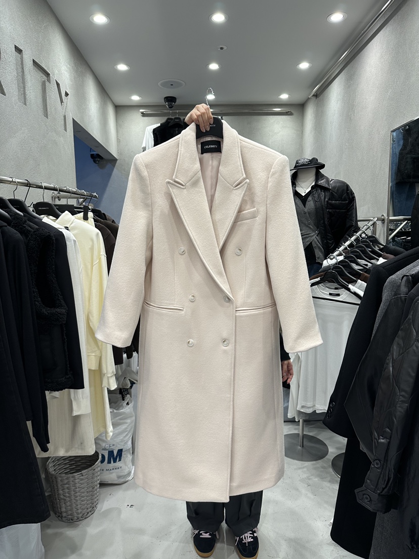 CELEBRITY-A東大門㊣實拍女士新款職業時尚休閑中長款大衣CELEBRITY-A中長款大衣