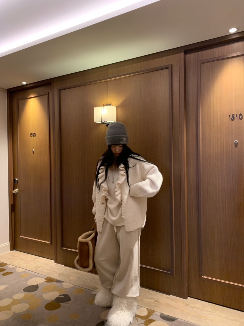 VIRKIN韓國代購㊣女士新款人氣真品推薦針織衫褶邊針織開衫VIRKIN針織衫