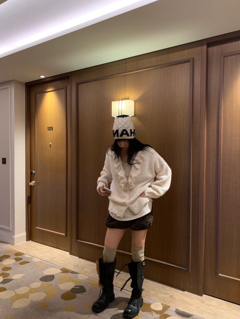 VIRKIN韓國代購㊣女士新款人氣真品推薦針織衫褶邊針織開衫VIRKIN針織衫