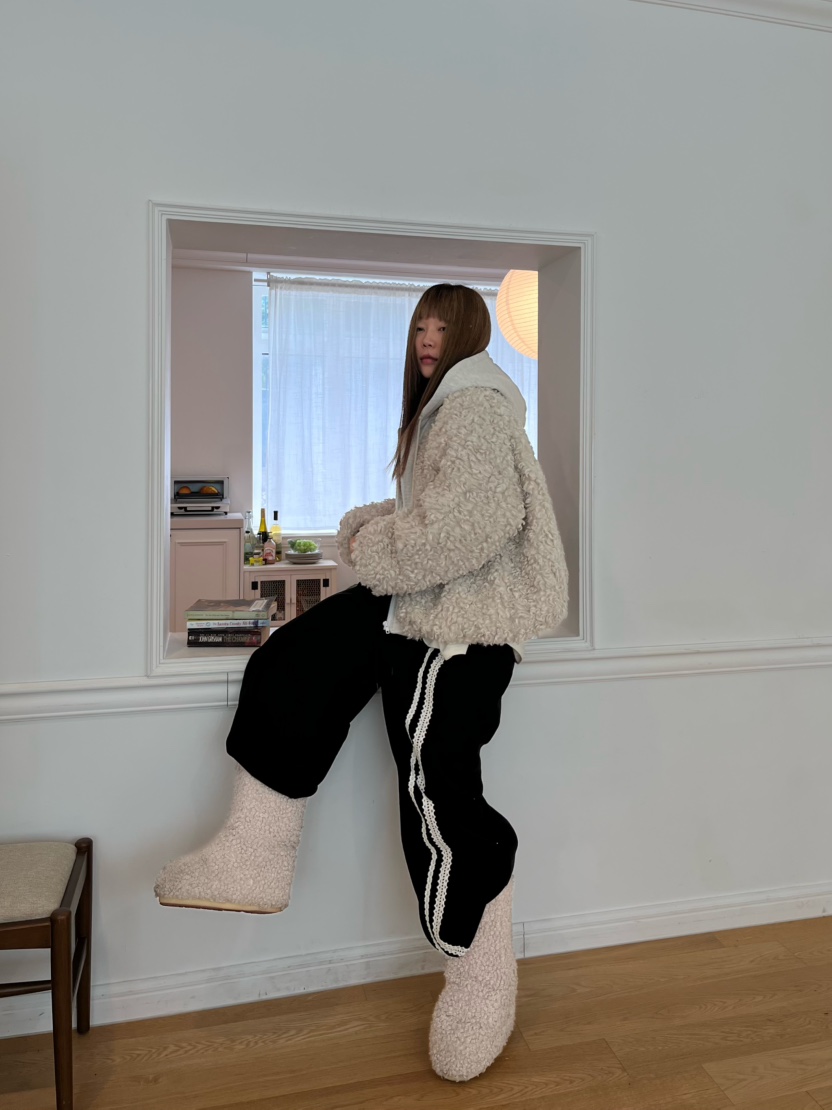 LOVE PULL韓國直郵㊣女士新款真品推薦職業休閑褲鉤針編織LOVE PULL休閑褲