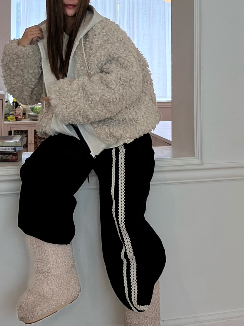 LOVE PULL韓國直郵㊣女士新款真品推薦職業休閑褲鉤針編織LOVE PULL休閑褲