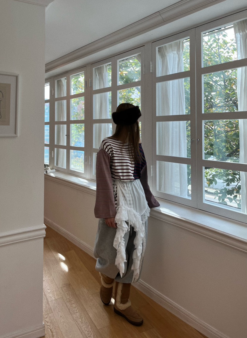 LOVE PULL韓國直郵㊣女士新款真品推薦職業休閑褲鉤針編織LOVE PULL休閑褲