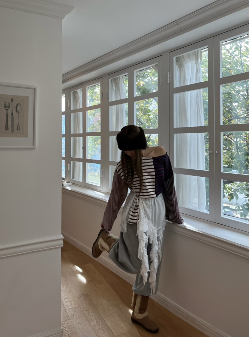 LOVE PULL韓國直郵㊣女士新款真品推薦職業休閑褲鉤針編織LOVE PULL休閑褲