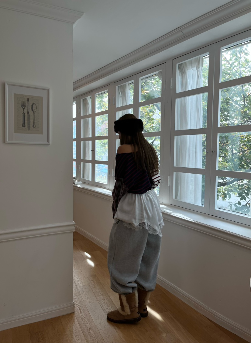 LOVE PULL韓國直郵㊣女士新款真品推薦職業休閑褲鉤針編織LOVE PULL休閑褲