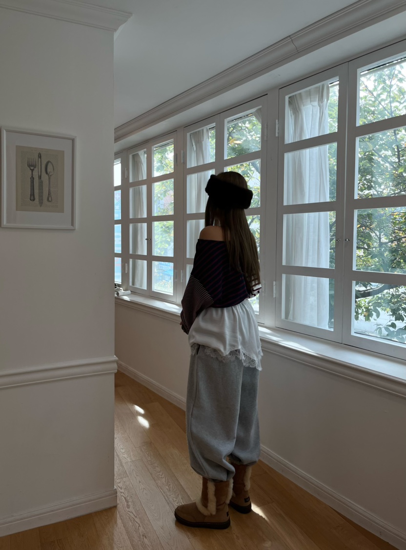 LOVE PULL韓國直郵㊣女士新款真品推薦職業休閑褲鉤針編織LOVE PULL休閑褲