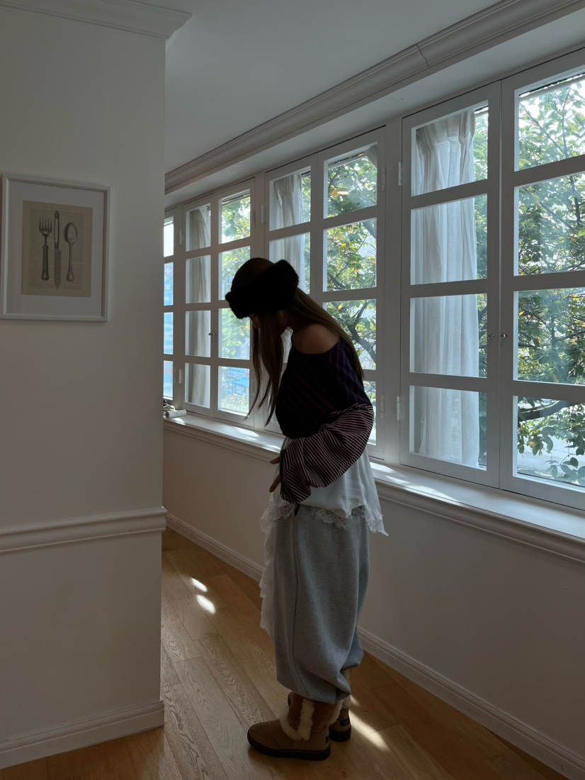 LOVE PULL韓國直郵㊣女士新款真品推薦職業休閑褲鉤針編織LOVE PULL休閑褲