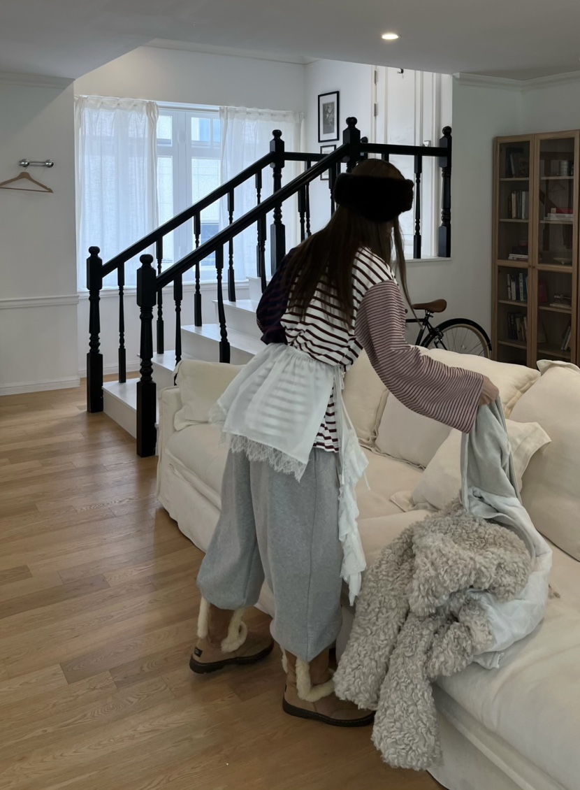 LOVE PULL韓國直郵㊣女士新款真品推薦職業休閑褲鉤針編織LOVE PULL休閑褲