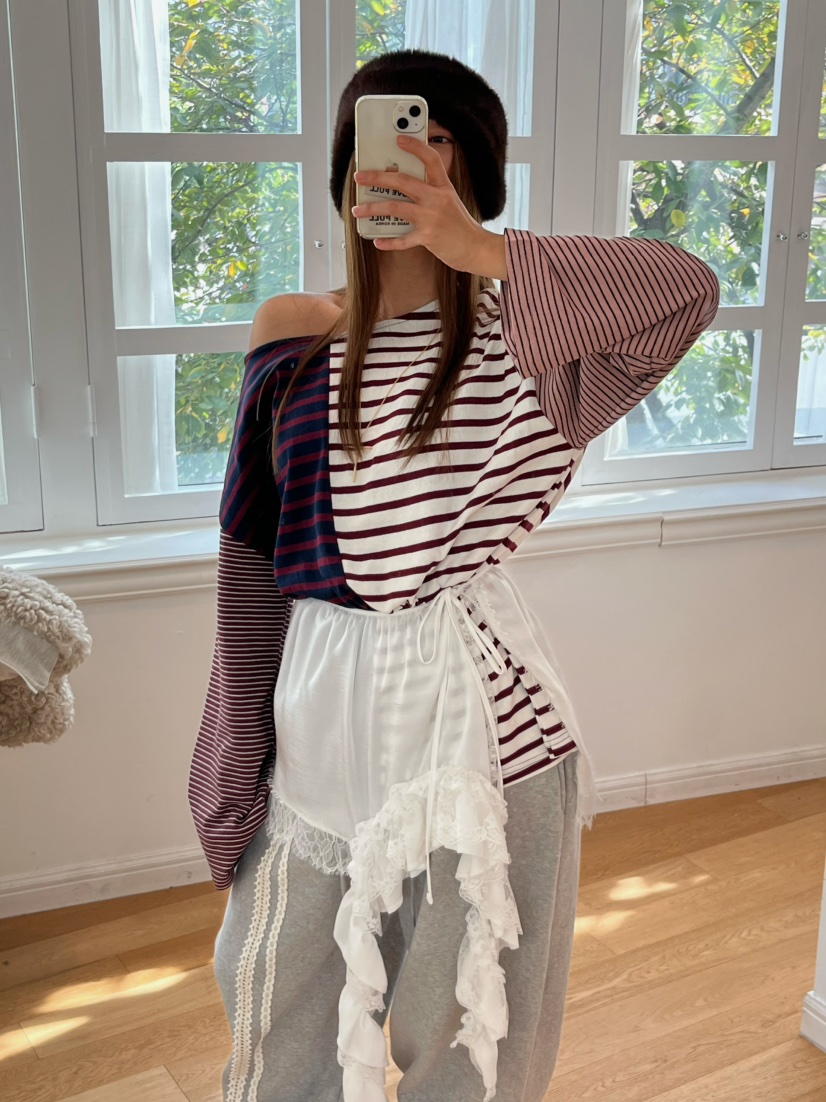 LOVE PULL韓國直郵㊣女士新款真品推薦職業休閑褲鉤針編織LOVE PULL休閑褲