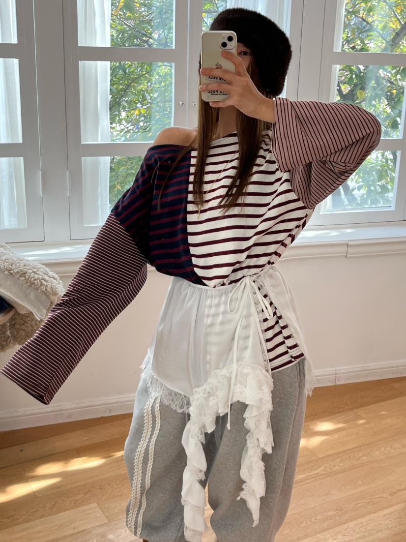 LOVE PULL韓國直郵㊣女士新款真品推薦職業休閑褲鉤針編織LOVE PULL休閑褲