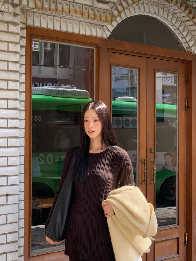 A Flan東大門㊣代購女士新款休閑熱賣人氣真品時尚中長款大衣A:FLAN EDITION中長款大衣