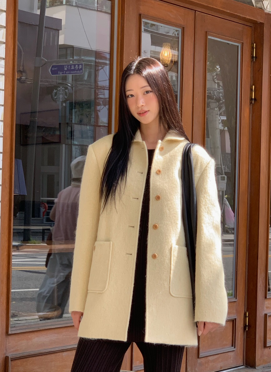 A Flan東大門㊣代購女士新款休閑熱賣人氣真品時尚中長款大衣A:FLAN EDITION中長款大衣