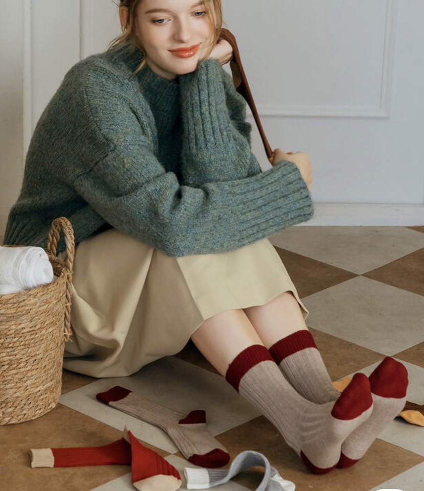 MU:TI韓國直郵㊣女士新品職業熱賣時尚真品人氣25秋冬休閑襪子MU:TI襪子