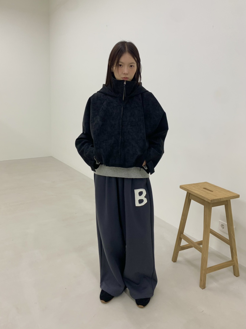 OURS東大門㊣代購女裝新款熱賣休閑推薦皮衣絨面革連帽衫水洗OURS皮衣