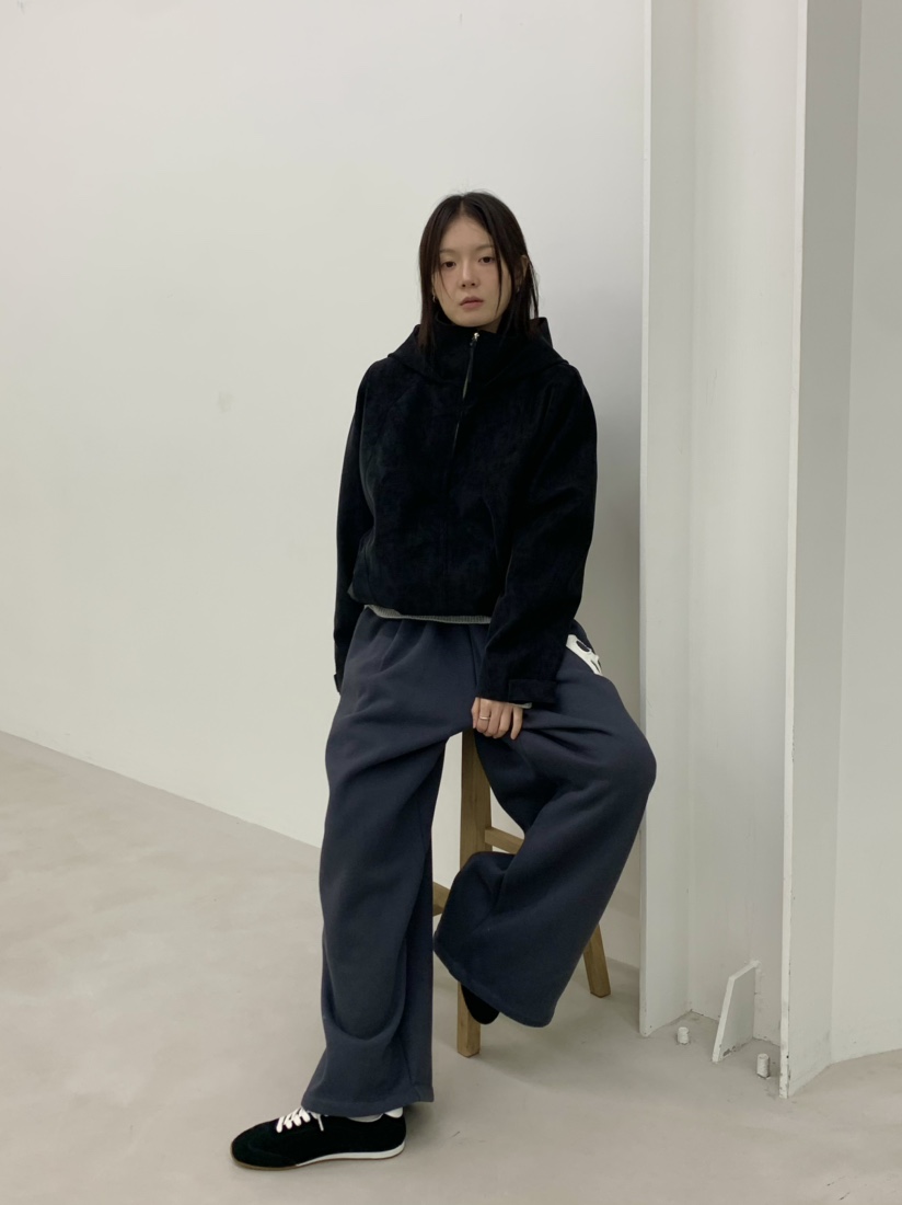 OURS東大門㊣代購女裝新款熱賣休閑推薦皮衣絨面革連帽衫水洗OURS皮衣