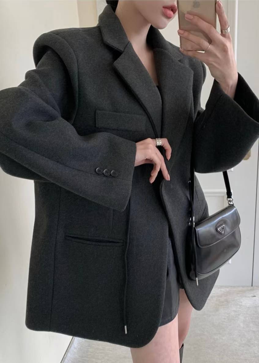 COME OPEN東大門㊣直郵女士新款推薦職業人氣25秋冬夾克羊毛COME OPEN/HAPER夾克