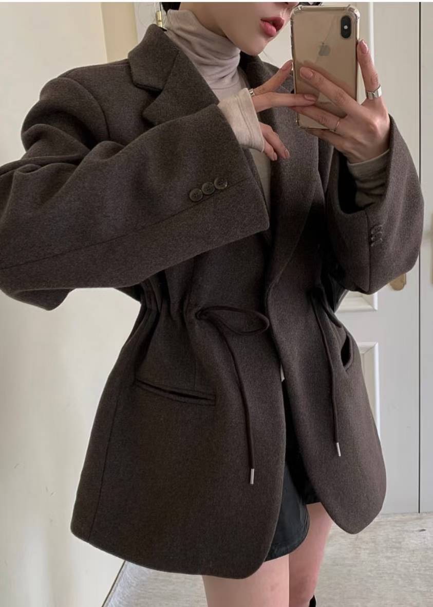 COME OPEN東大門㊣直郵女士新款推薦職業人氣25秋冬夾克羊毛COME OPEN/HAPER夾克