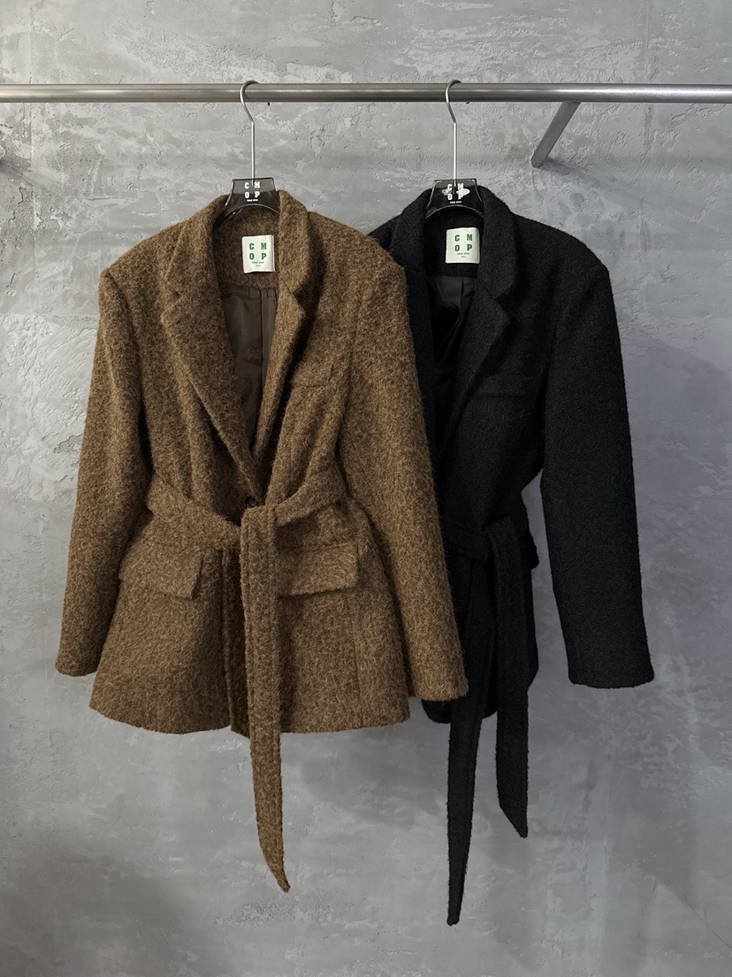 COME OPEN東大門㊣實拍女裝新款真品時尚推薦夾克含腰帶毛皮COME OPEN/HAPER夾克