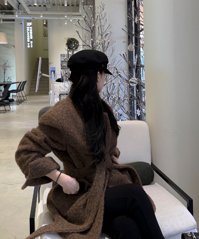 COME OPEN東大門㊣實拍女裝新款真品時尚推薦夾克含腰帶毛皮COME OPEN/HAPER夾克