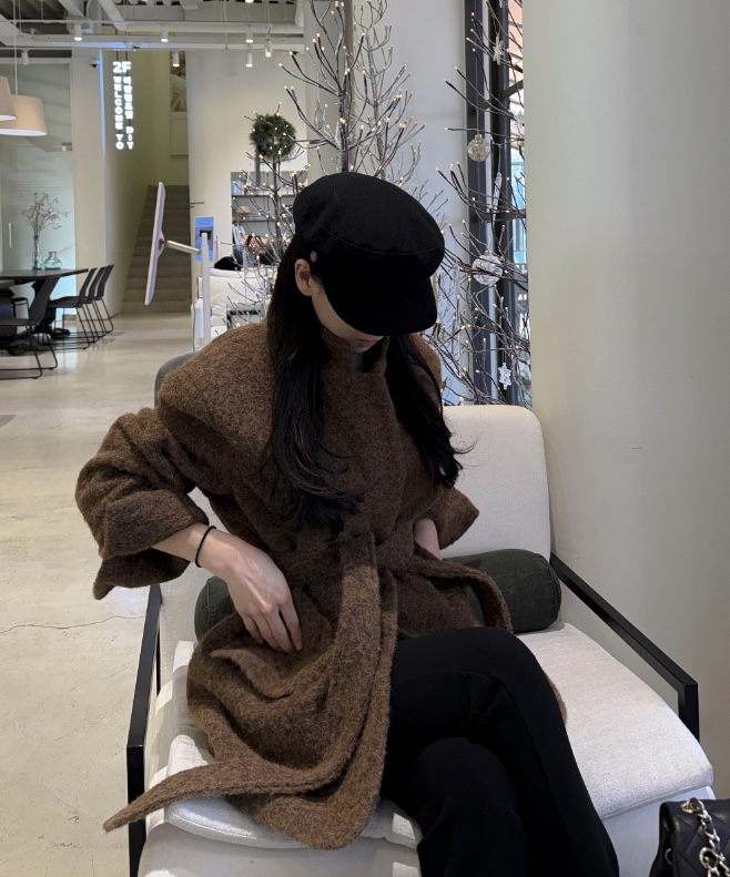 COME OPEN東大門㊣實拍女裝新款真品時尚推薦夾克含腰帶毛皮COME OPEN/HAPER夾克