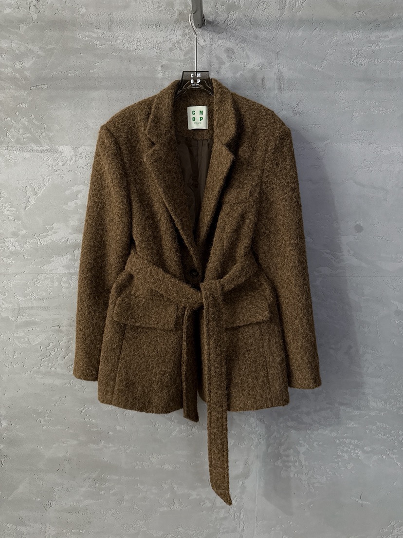 COME OPEN東大門㊣實拍女裝新款真品時尚推薦夾克含腰帶毛皮COME OPEN/HAPER夾克圖色1