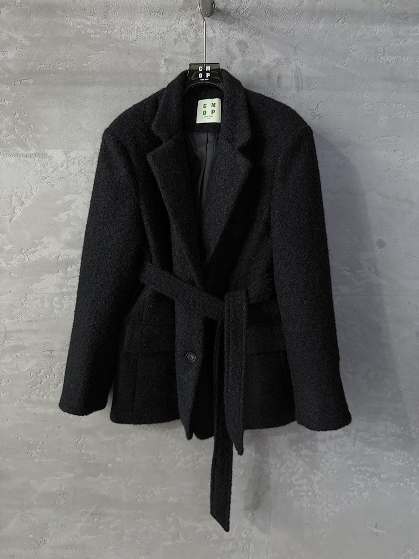 COME OPEN東大門㊣實拍女裝新款真品時尚推薦夾克含腰帶毛皮COME OPEN/HAPER夾克圖色2