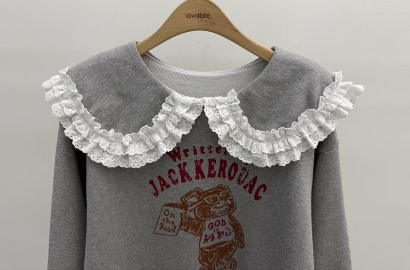 LOVABLE韓國代購㊣女裝新款休閑真品人氣推薦職業時尚25秋冬衛衣LOVABLE衛衣