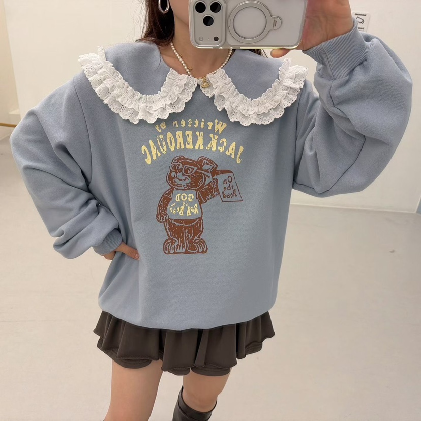 LOVABLE韓國代購㊣女裝新款休閑真品人氣推薦職業時尚25秋冬衛衣LOVABLE衛衣