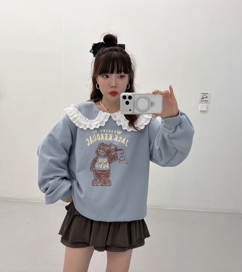 LOVABLE韓國代購㊣女裝新款休閑真品人氣推薦職業時尚25秋冬衛衣LOVABLE衛衣