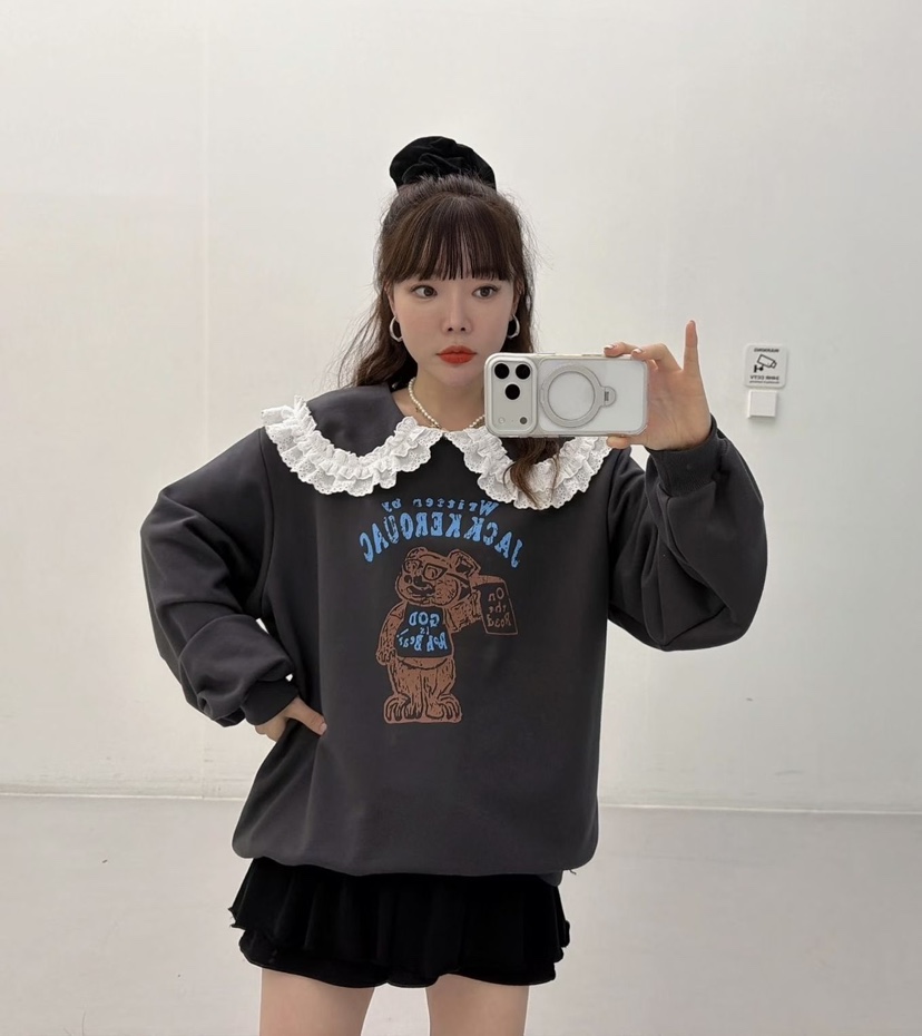 LOVABLE韓國代購㊣女裝新款休閑真品人氣推薦職業時尚25秋冬衛衣LOVABLE衛衣