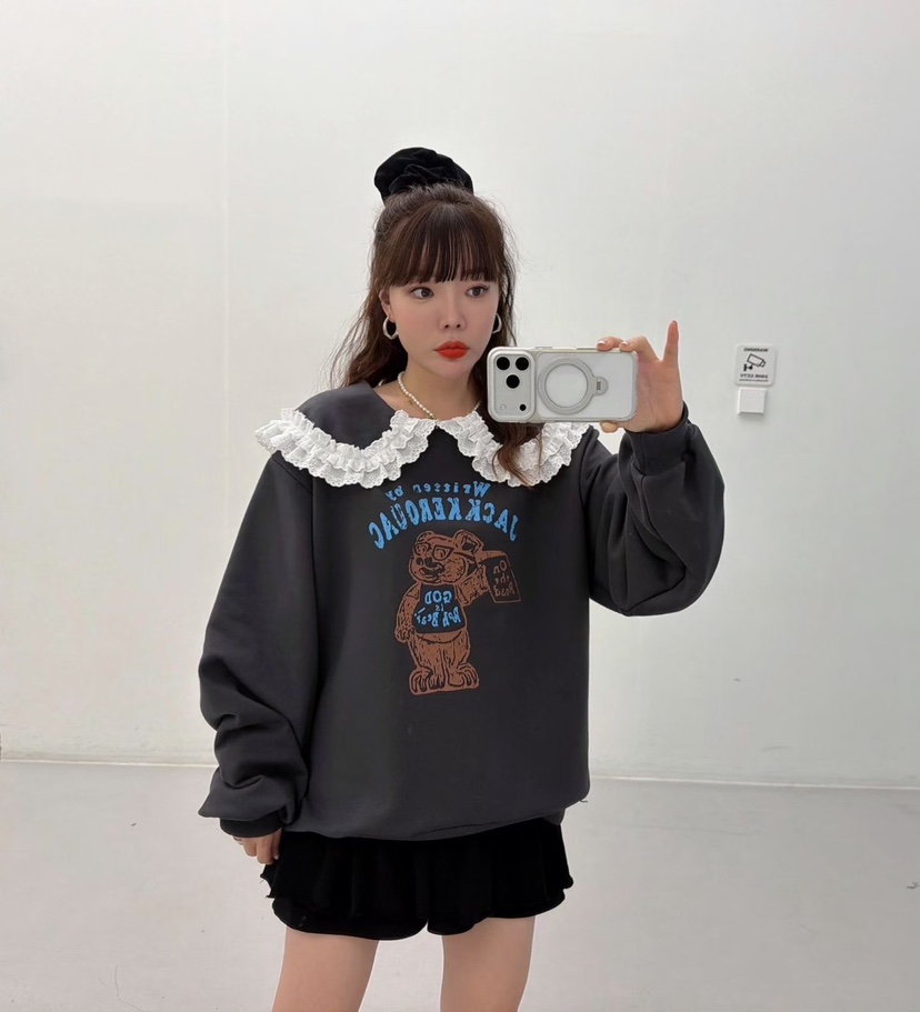 LOVABLE韓國代購㊣女裝新款休閑真品人氣推薦職業時尚25秋冬衛衣LOVABLE衛衣