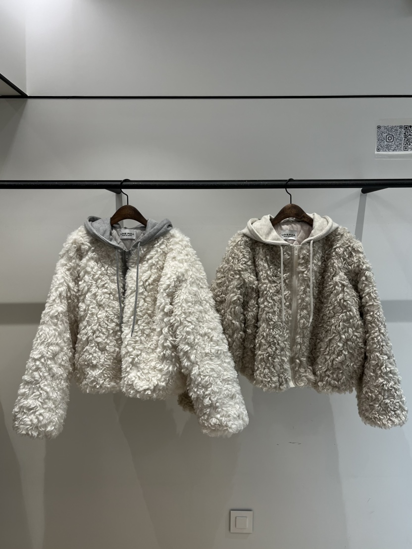 LOVE PULL東大門㊣直郵女裝新款推薦人氣職業夾克羊毛兜帽LOVE PULL夾克