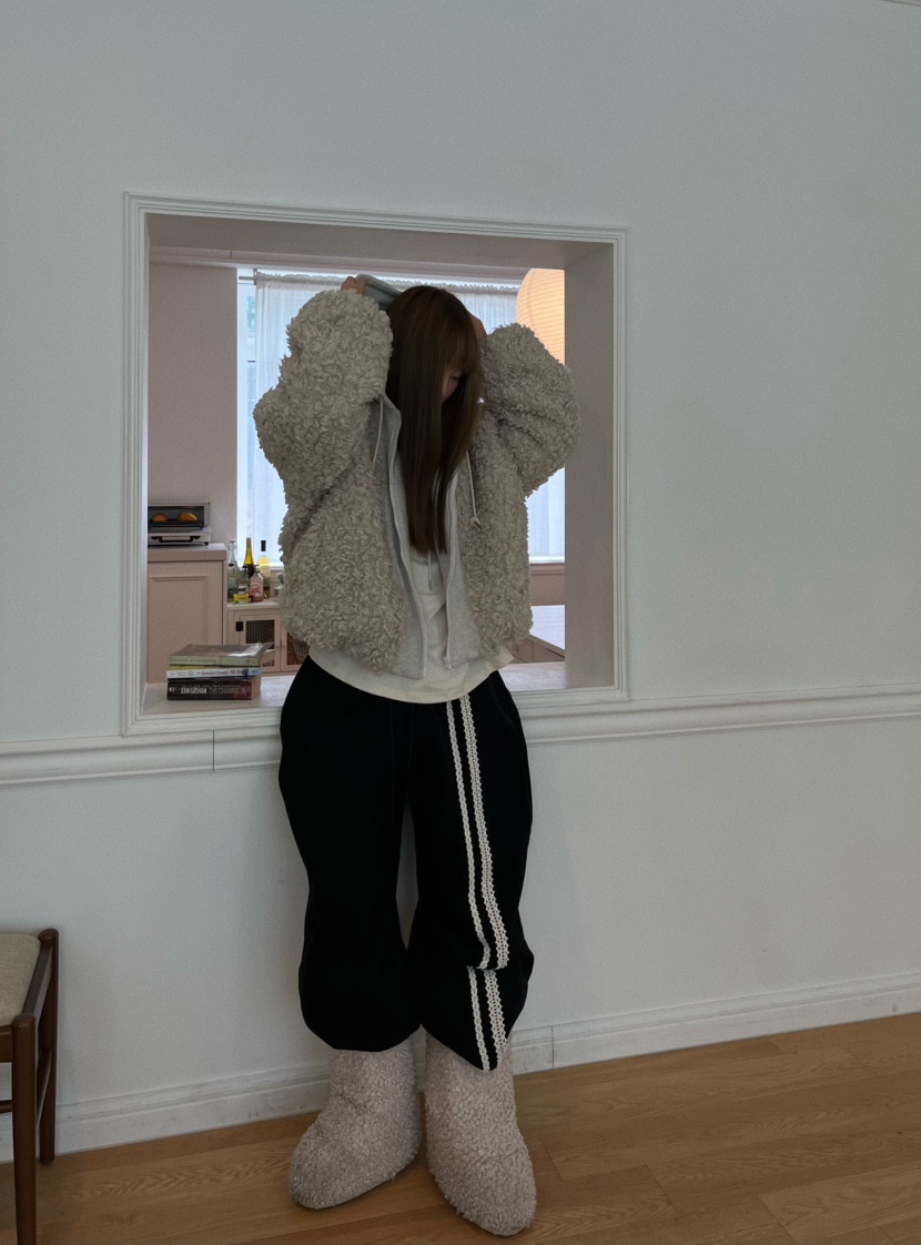 LOVE PULL東大門㊣直郵女裝新款推薦人氣職業夾克羊毛兜帽LOVE PULL夾克