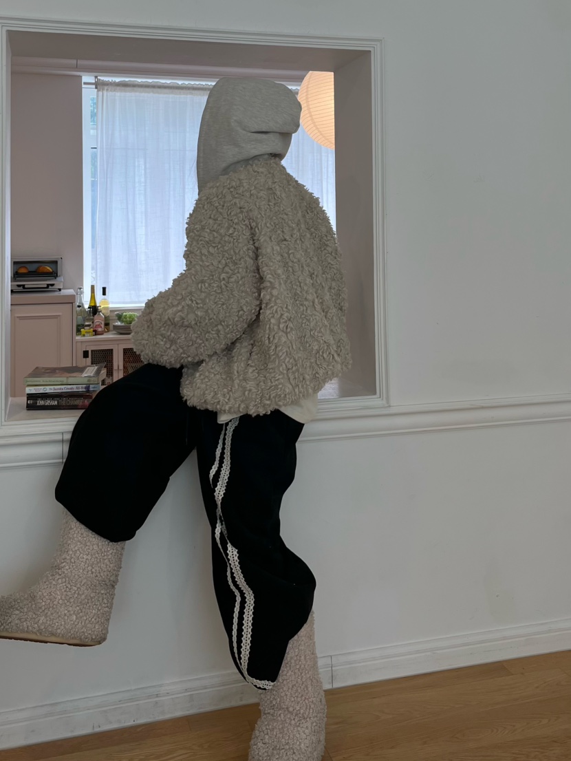 LOVE PULL東大門㊣直郵女裝新款推薦人氣職業夾克羊毛兜帽LOVE PULL夾克