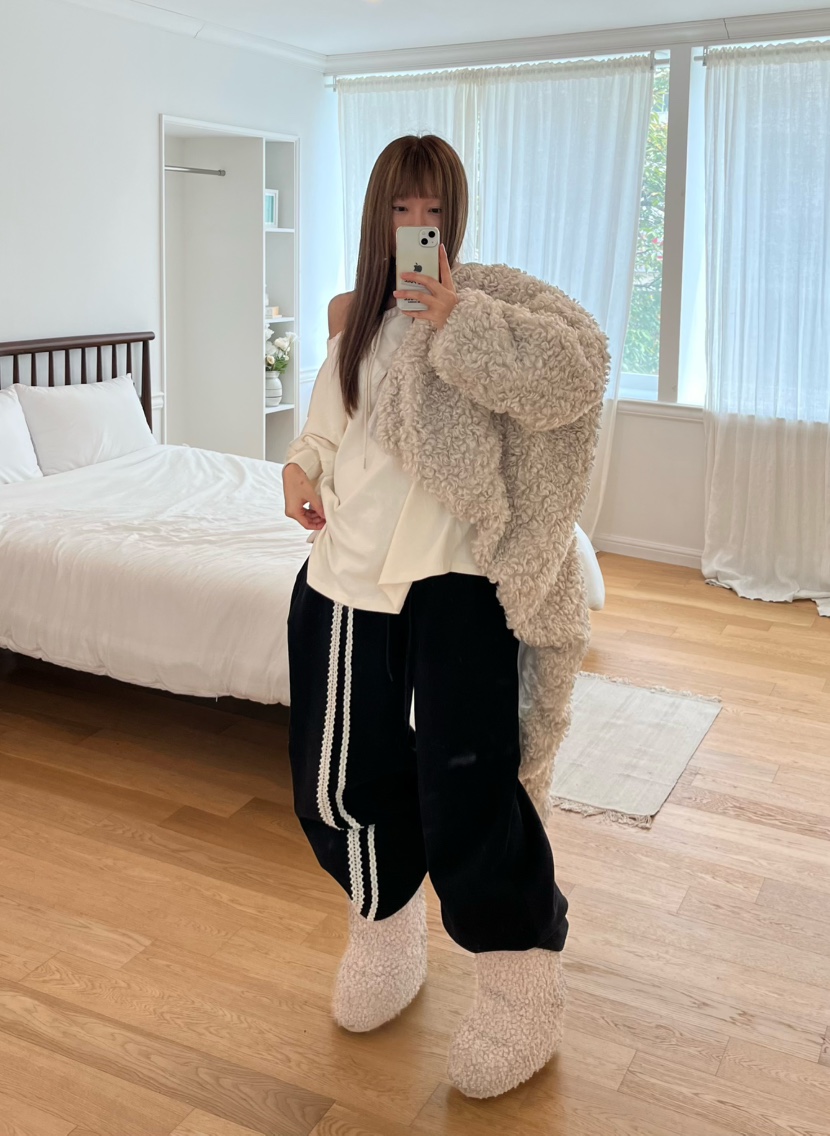 LOVE PULL東大門㊣直郵女裝新款推薦人氣職業夾克羊毛兜帽LOVE PULL夾克