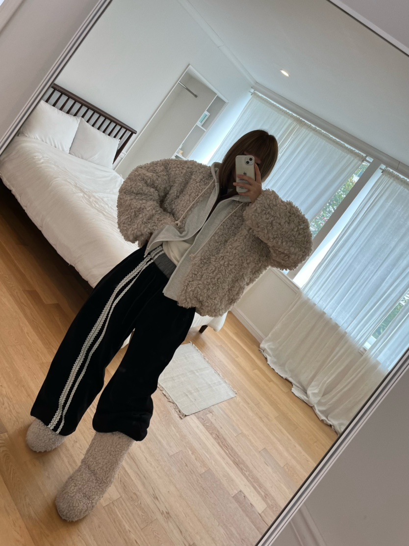 LOVE PULL東大門㊣直郵女裝新款推薦人氣職業夾克羊毛兜帽LOVE PULL夾克