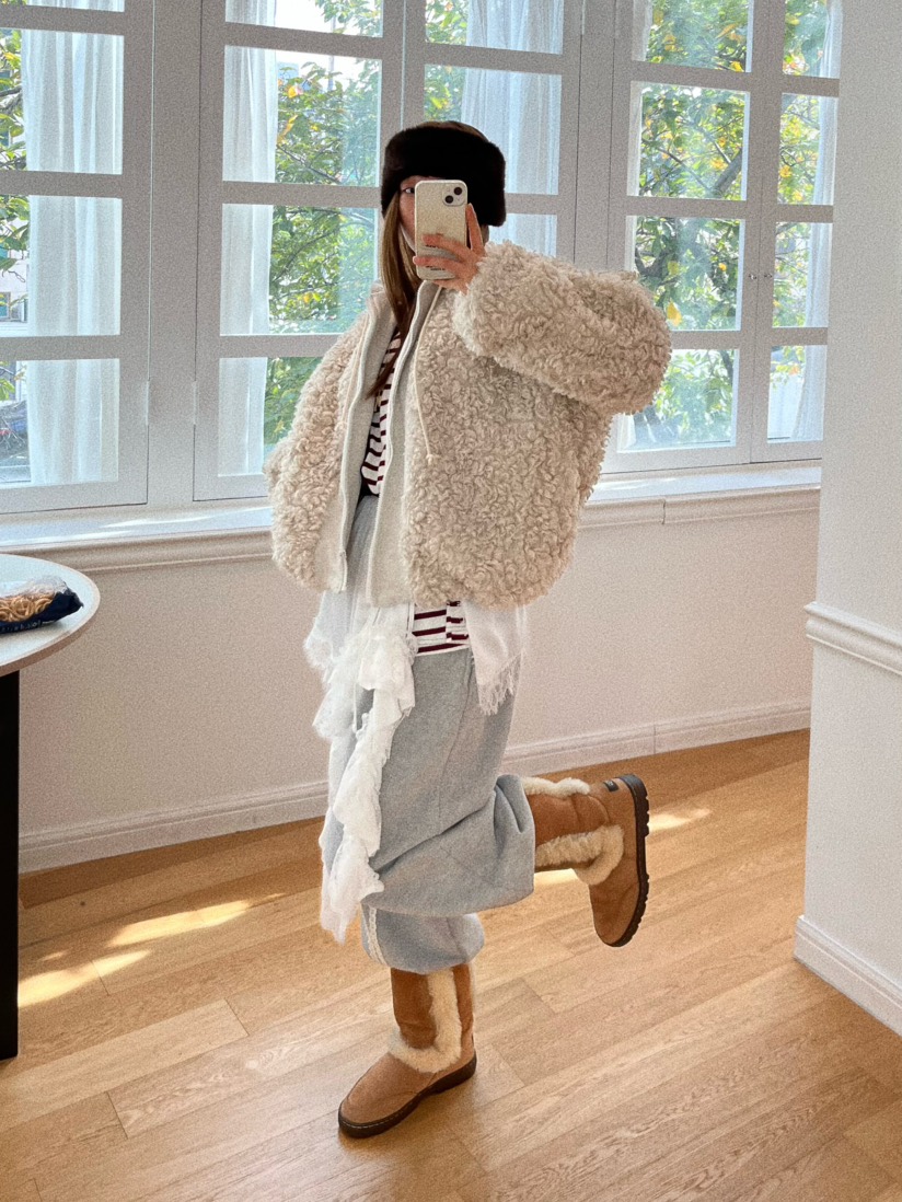 LOVE PULL東大門㊣直郵女裝新款推薦人氣職業夾克羊毛兜帽LOVE PULL夾克