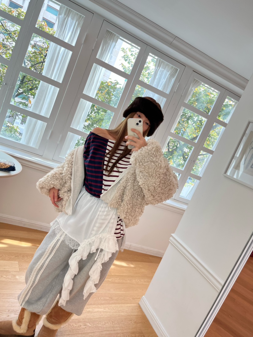 LOVE PULL東大門㊣直郵女裝新款推薦人氣職業夾克羊毛兜帽LOVE PULL夾克