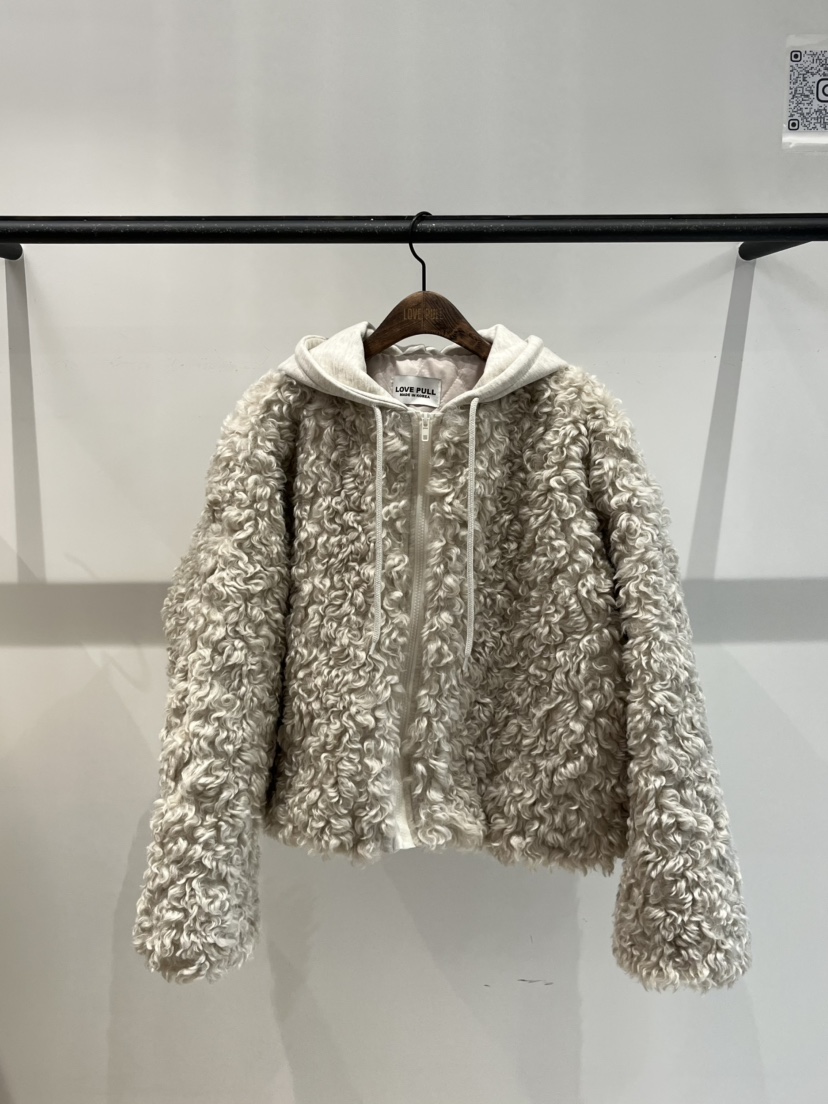 LOVE PULL東大門㊣直郵女裝新款推薦人氣職業夾克羊毛兜帽LOVE PULL夾克圖色2