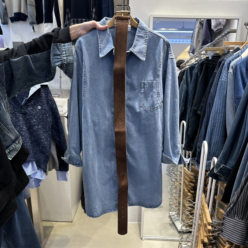 2MORROW東大門㊣直郵女士新款休閑25秋冬職業時尚連衣裙含腰帶2MORROW連衣裙圖色2