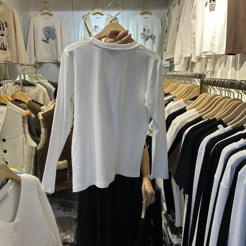 COCO HOLIC東大門㊣直郵女裝新品25秋冬時尚休閑熱賣長袖T恤COCO HOLIC長袖T恤