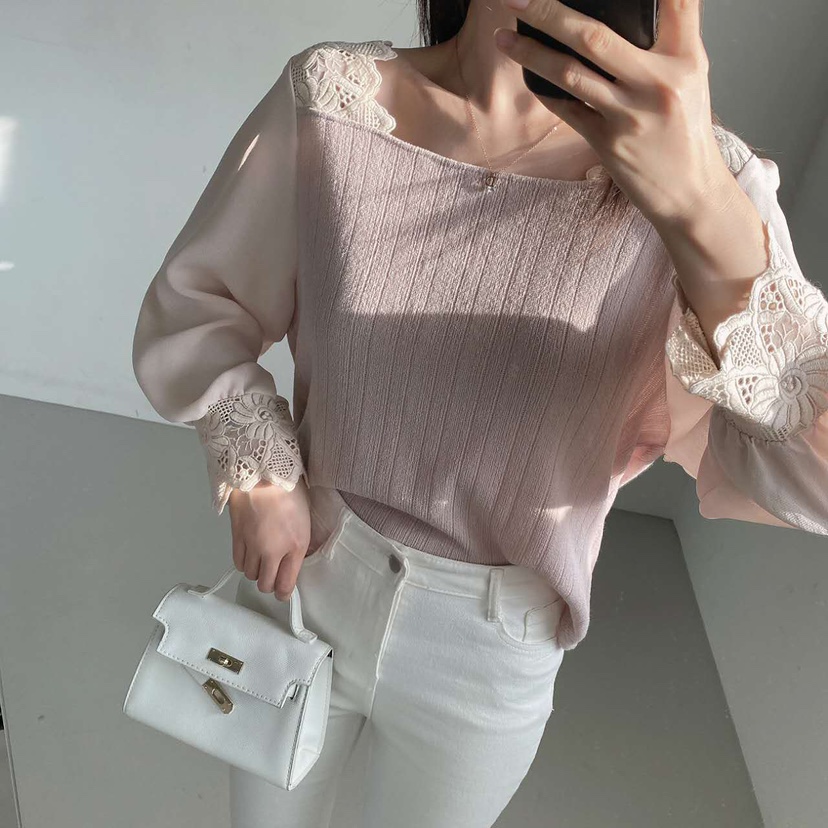 BLUE RIBBON東大門㊣代購女士新品推薦休閑職業真品長袖T恤BLUE RIBBON長袖T恤